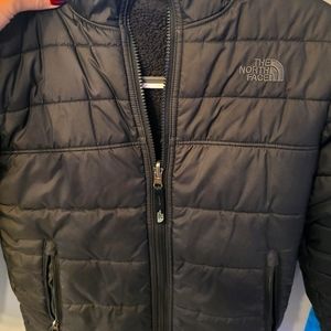 Northface fleece lined jacket with hood